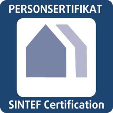 Personsertifisering for INSTA 800 gjøres av SINTEF Certification